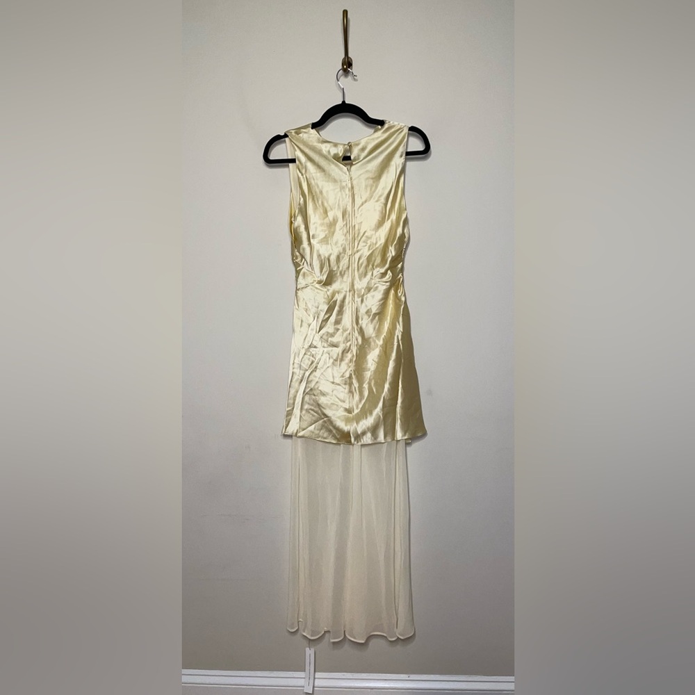 Reformation Logan Silk Dress in Blonde - Picture 11 of 14